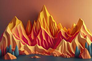 Plasticine mountains. . photo