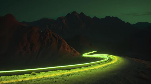 Road in the mountains. . photo