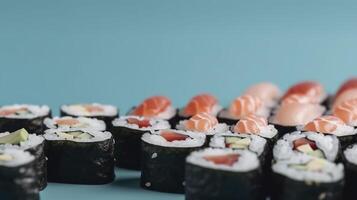 Sushi. Copy space. . photo