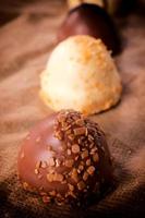 Sweet chocolate pralines photo