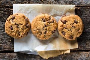 Sweet chocolate chip cookies photo