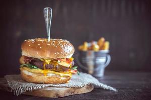 mini americano hamburguesas con queso foto