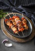 Chicken skewers recipe photo