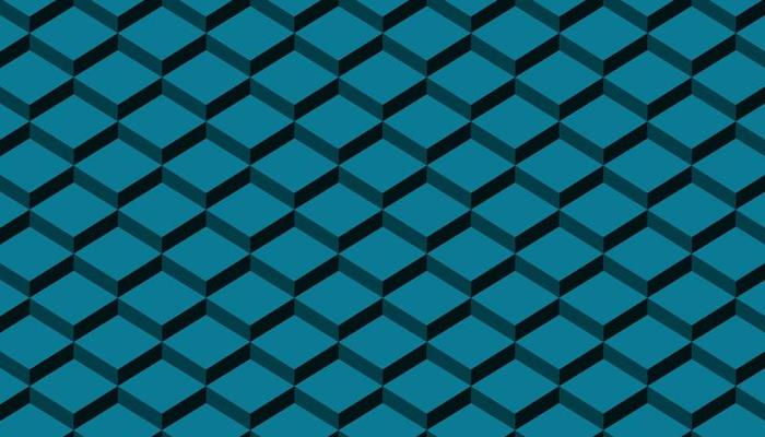 3d shallow cube pattern vector