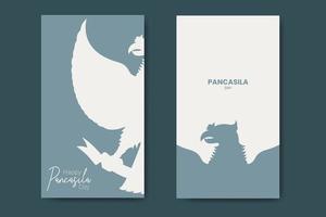 Pancasila Day Simple Template Bundle vector