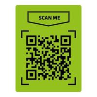 Scan me QR code design. QR code for payment, text transfer with scan me button. Vector illustration