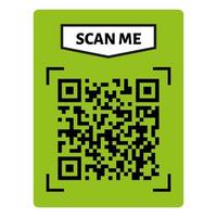 Scan me QR code design. QR code for payment, text transfer with scan me button. Vector illustration