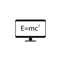 formula on the monitor vector icon illustration