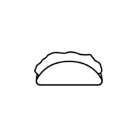 sandwich concept line vector icon illustration
