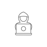 hacker, criminal vector icon illustration