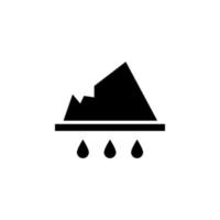 Melting, iceberg vector icon illustration