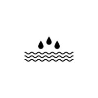 Water, drops vector icon illustration