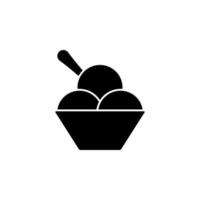 frozen balls in a saucer vector icon illustration
