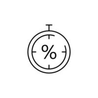 stopwatch discount vector icon illustration