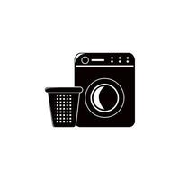 washing machine and basket vector icon illustration