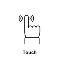 Touch, organ vector icon illustration