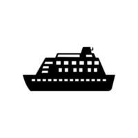 Water transport, cruise ship vector icon illustration