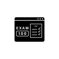 Website exam 100 score vector icon illustration