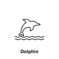 Dolphin vector icon illustration