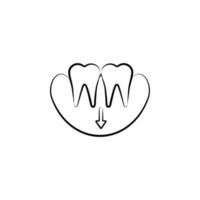 gums, dentist vector icon illustration