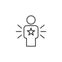 employee, shapes, avatar, star vector icon illustration