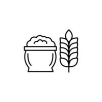 Wheat flour vector icon illustration