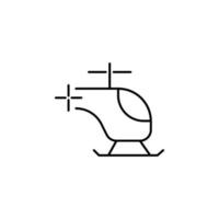 helicopter vector icon illustration