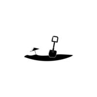 scapula on the beach vector icon illustration