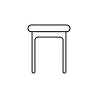 stool line vector icon illustration