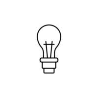 lightbulb, invention, creativity vector icon illustration