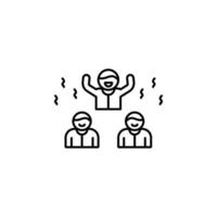 Work party office vector icon illustration