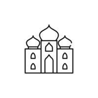 Indian taj mahal vector icon illustration