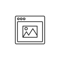browser image webpage vector icon illustration