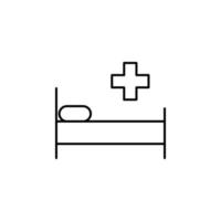 hospital bed vector icon illustration