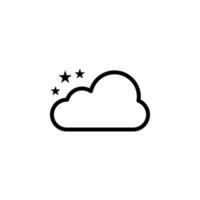 nublado estrella firmar vector icono ilustración