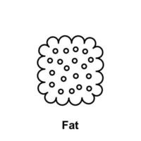 Fat, organ vector icon illustration