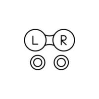 Glasses Left right vector icon illustration