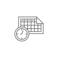 Schedule, time management vector icon illustration