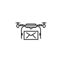 quadcopter, drone, envelope message vector icon illustration