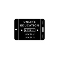 Tablet levels program vector icon illustration