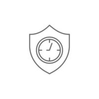 Security, time management vector icon illustration