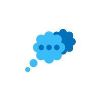 Chat, thought bubble color vector icon illustration