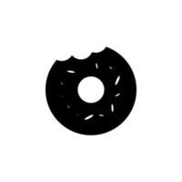 bitten donut vector icon illustration