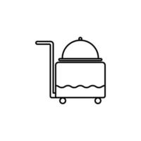 a cart with a tray vector icon illustration