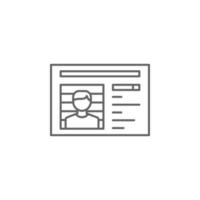 Criminal, document vector icon illustration