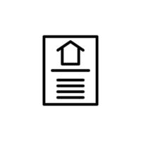 real estate contract document vector icon illustration