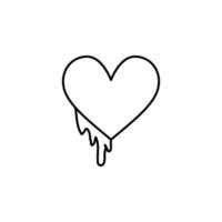 melting heart vector icon illustration