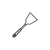 cooking spoon, cooking turner, slotted turner vector icon illustration
