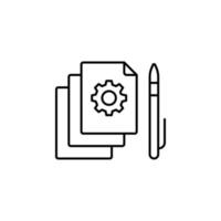 archivo ajuste bolígrafo vector icono ilustración