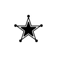 del sheriff estrella vector icono ilustración